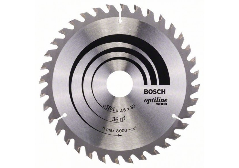 Lame de scie circulaire Optiline Wood 184 x 30 x 2,6 mm, 36 - 2608640611 - Bosch Lame de scie circulaire Optiline Wood 184 x 30 x 2,6 mm, 36 - 2608640611 - Bosch