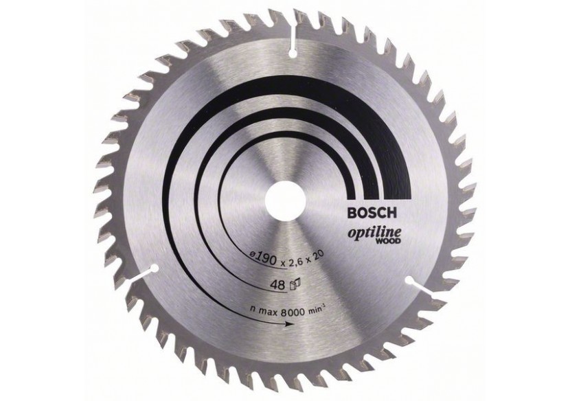 Lame de scie circulaire Optiline Wood 190 x 20/16 x 2,6 mm, 48 - 2608640614 - Bosch Lame de scie circulaire Optiline Wood 190 x 20/16 x 2,6 mm, 48 - 2608640614 - Bosch