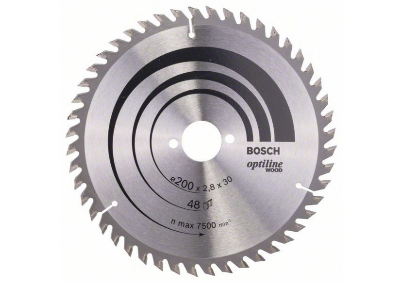 Lame de scie circulaire Optiline Wood 200 x 30 x 2,8 mm, 48 - 2608640620 - Bosch Lame de scie circulaire Optiline Wood 200 x 30 x 2,8 mm, 48 - 2608640620 - Bosch