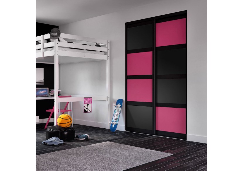 Façade de placard coulissante 2 portes Rio de Janeiro mat - Kazed : Confort'Mat