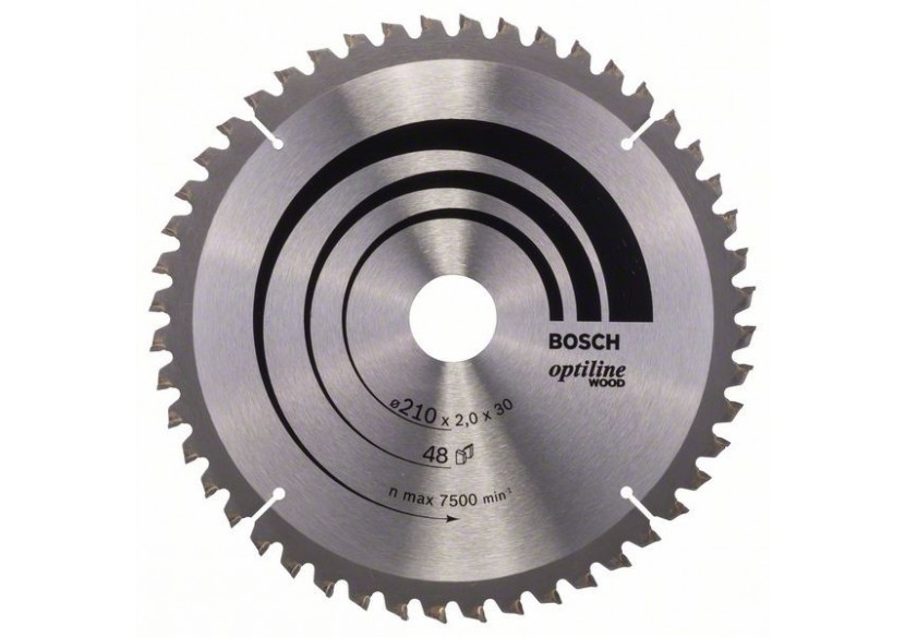 Lame de scie circulaire Optiline Wood 210 x 30 x 2,0 mm, 48 - 2608640430 - Bosch Lame de scie circulaire Optiline Wood 210 x 30 x 2,0 mm, 48 - 2608640430 - Bosch