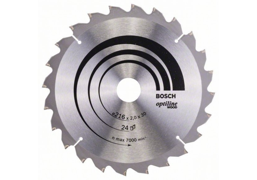 Lame de scie circulaire Optiline Wood 216 x 30 x 2,0 mm, 24 - 2608640431 - Bosch Lame de scie circulaire Optiline Wood 216 x 30 x 2,0 mm, 24 - 2608640431 - Bosch