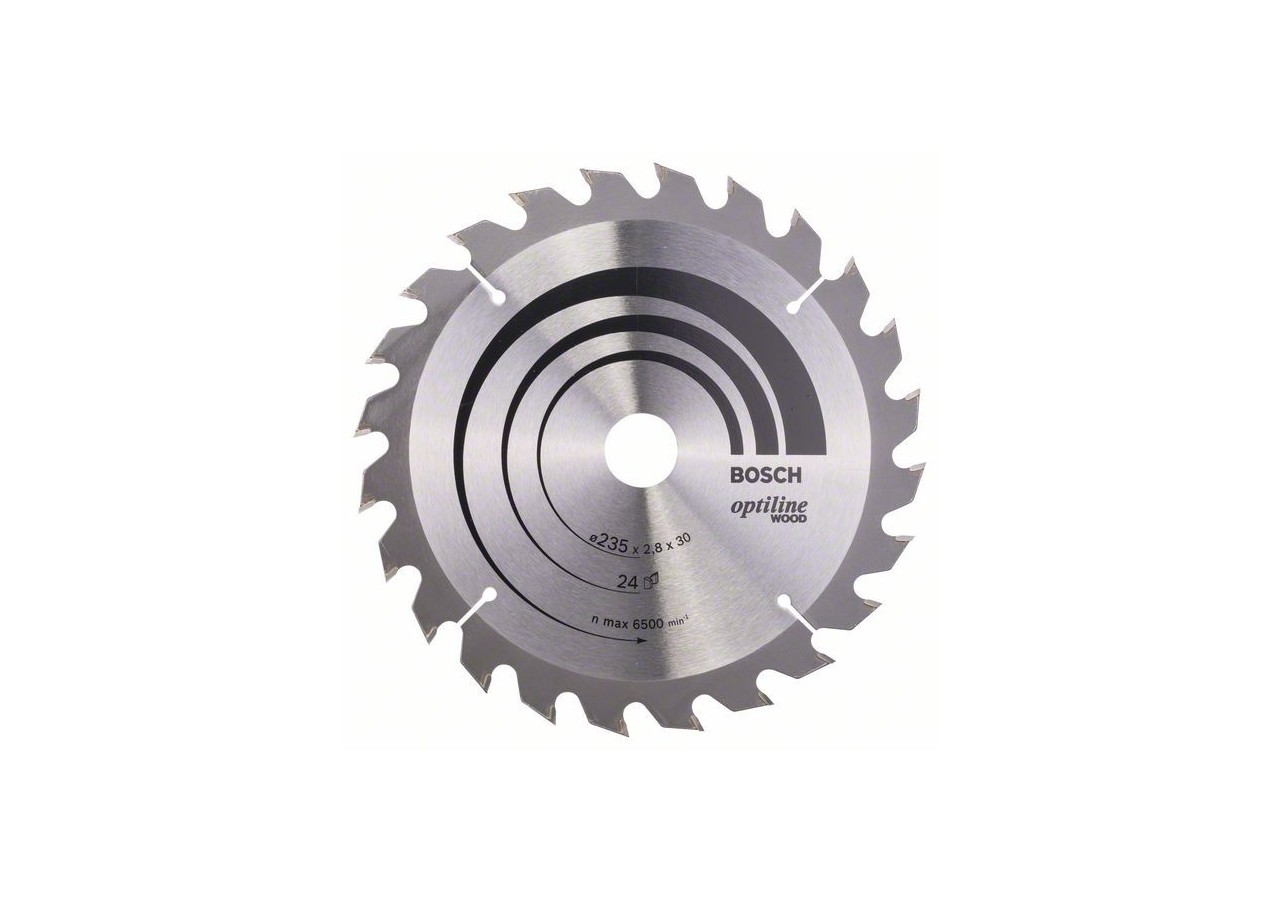 Lame de scie circulaire Optiline Wood 235 x 30/25 x 2,8 mm, 24 - 2608640725 - Bosch
