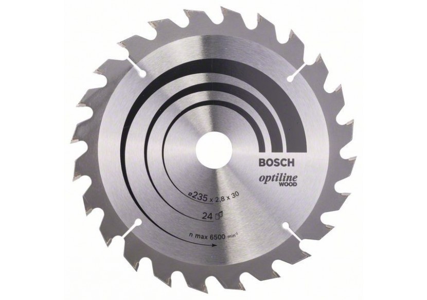 Lame de scie circulaire Optiline Wood 235 x 30/25 x 2,8 mm, 24 - 2608640725 - Bosch Lame de scie circulaire Optiline Wood 235 x 30/25 x 2,8 mm, 24 - 2608640725 - Bosch
