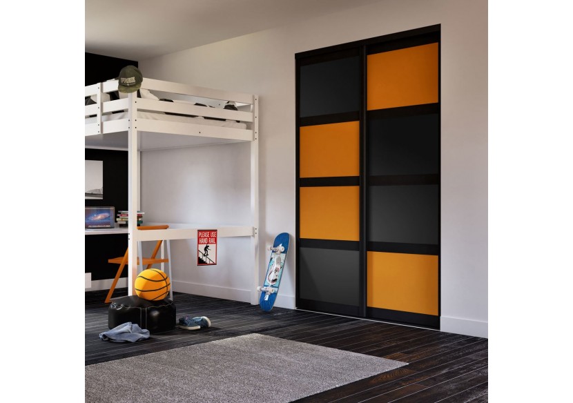 Façade de placard coulissante 2 portes Rio de Janeiro mat - Kazed : Confort'Mat