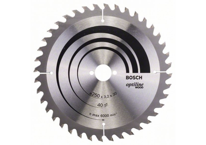 Lame de scie circulaire Optiline Wood 250 x 30 x 3,2 mm, 40 - 2608640728 - Bosch Lame de scie circulaire Optiline Wood 250 x 30 x 3,2 mm, 40 - 2608640728 - Bosch