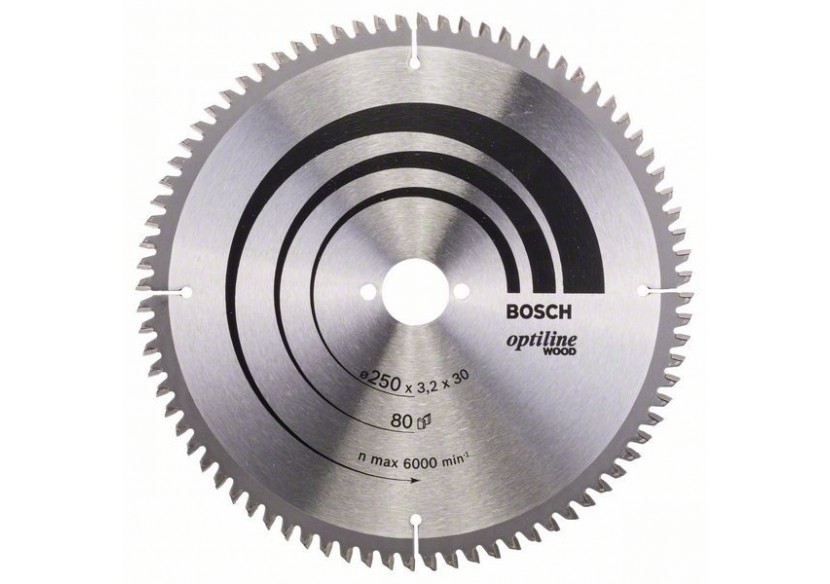 Lame de scie circulaire Optiline Wood 250 x 30 x 3,2 mm, 80 - 2608640645 - Bosch Lame de scie circulaire Optiline Wood 250 x 30 x 3,2 mm, 80 - 2608640645 - Bosch