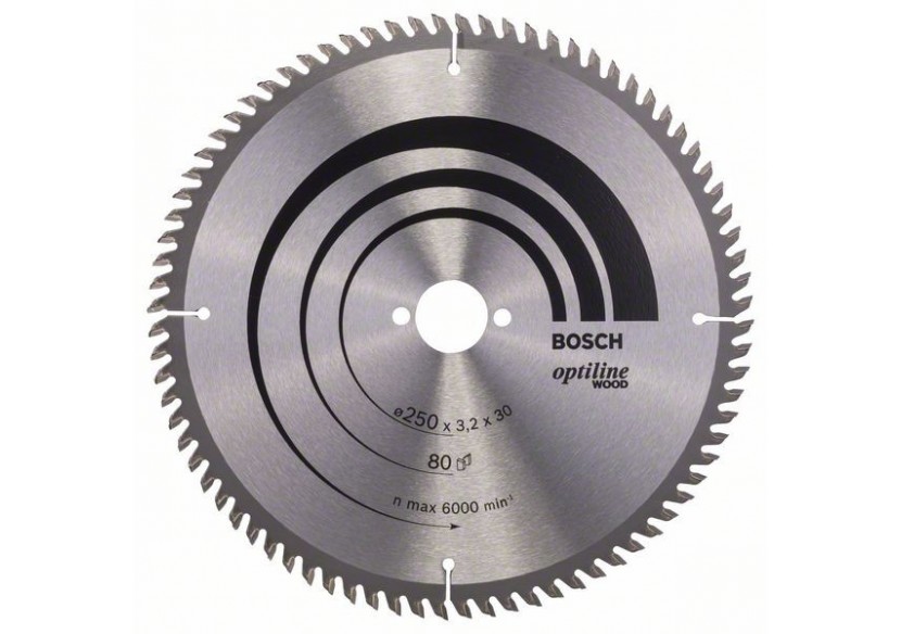 Lame de scie circulaire Optiline Wood 250 x 30 x 3,2 mm, 80 - 2608640660 - Bosch Lame de scie circulaire Optiline Wood 250 x 30 x 3,2 mm, 80 - 2608640660 - Bosch