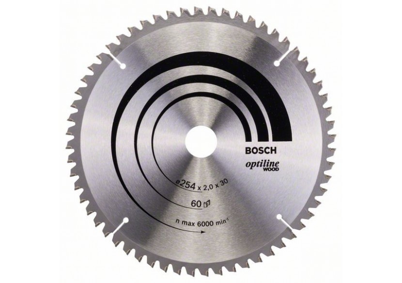 Lame de scie circulaire Optiline Wood 254 x 30 x 2,0 mm, 60 - 2608640436 - Bosch Lame de scie circulaire Optiline Wood 254 x 30 x 2,0 mm, 60 - 2608640436 - Bosch