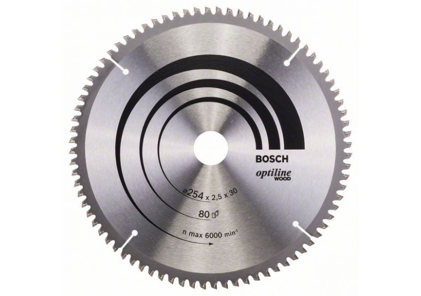 Lame de scie circulaire Optiline Wood 254 x 30 x 2,5 mm, 80 - 2608640437 - Bosch Lame de scie circulaire Optiline Wood 254 x 30 x 2,5 mm, 80 - 2608640437 - Bosch