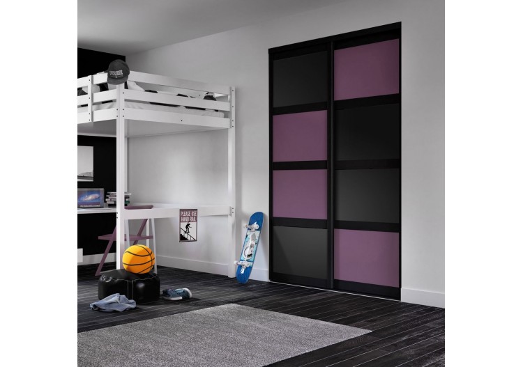 Façade de placard coulissante 2 portes Rio de Janeiro mat - Kazed : Confort'Mat 2