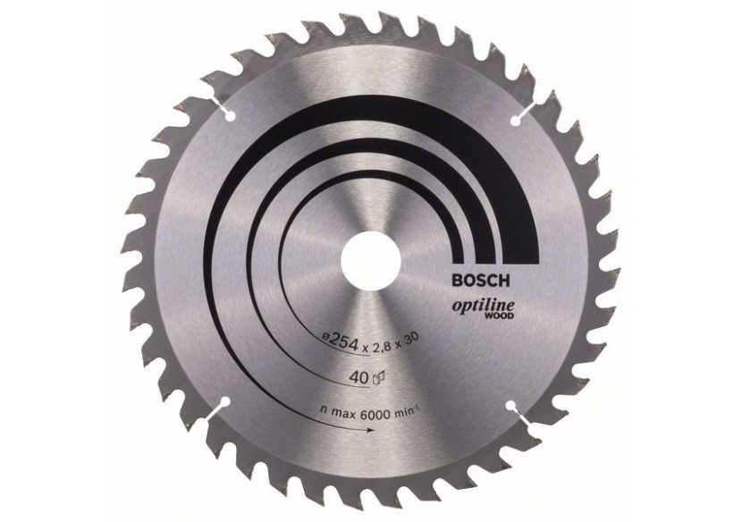 Lame de scie circulaire Optiline Wood 254 x 30 x 2,8 mm, 40 - 2608640443 - Bosch Lame de scie circulaire Optiline Wood 254 x 30 x 2,8 mm, 40 - 2608640443 - Bosch