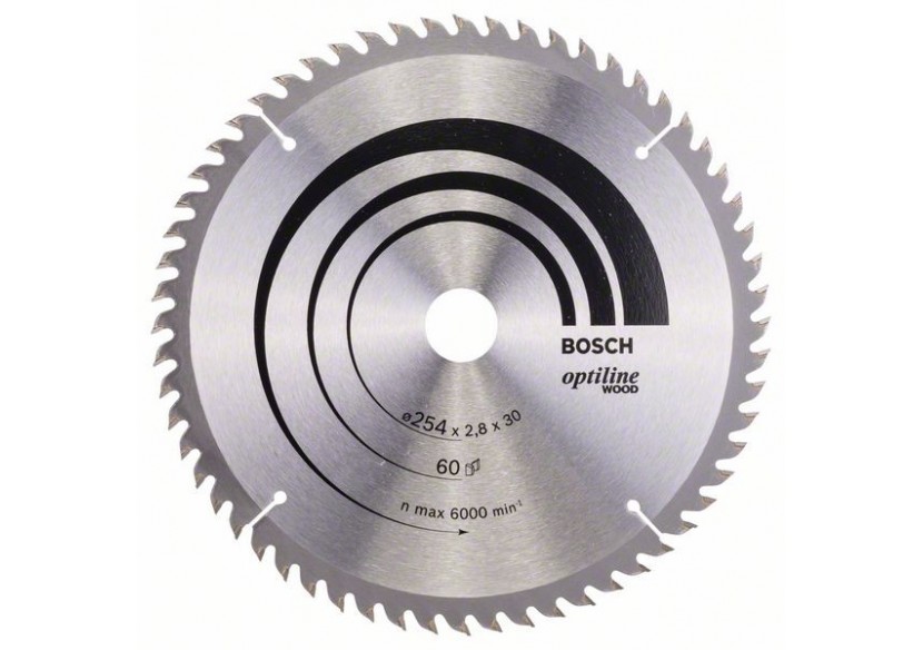 Lame de scie circulaire Optiline Wood 254 x 30 x 2,8 mm, 60 - 2608640444 - Bosch Lame de scie circulaire Optiline Wood 254 x 30 x 2,8 mm, 60 - 2608640444 - Bosch