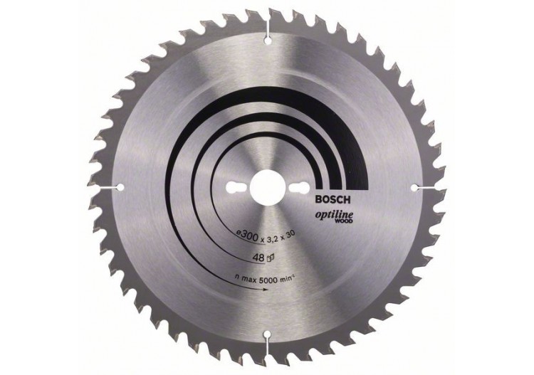 Lame de scie circulaire Optiline Wood 300 x 30 x 3,2 mm, 48 - 2608640672 - Bosch
