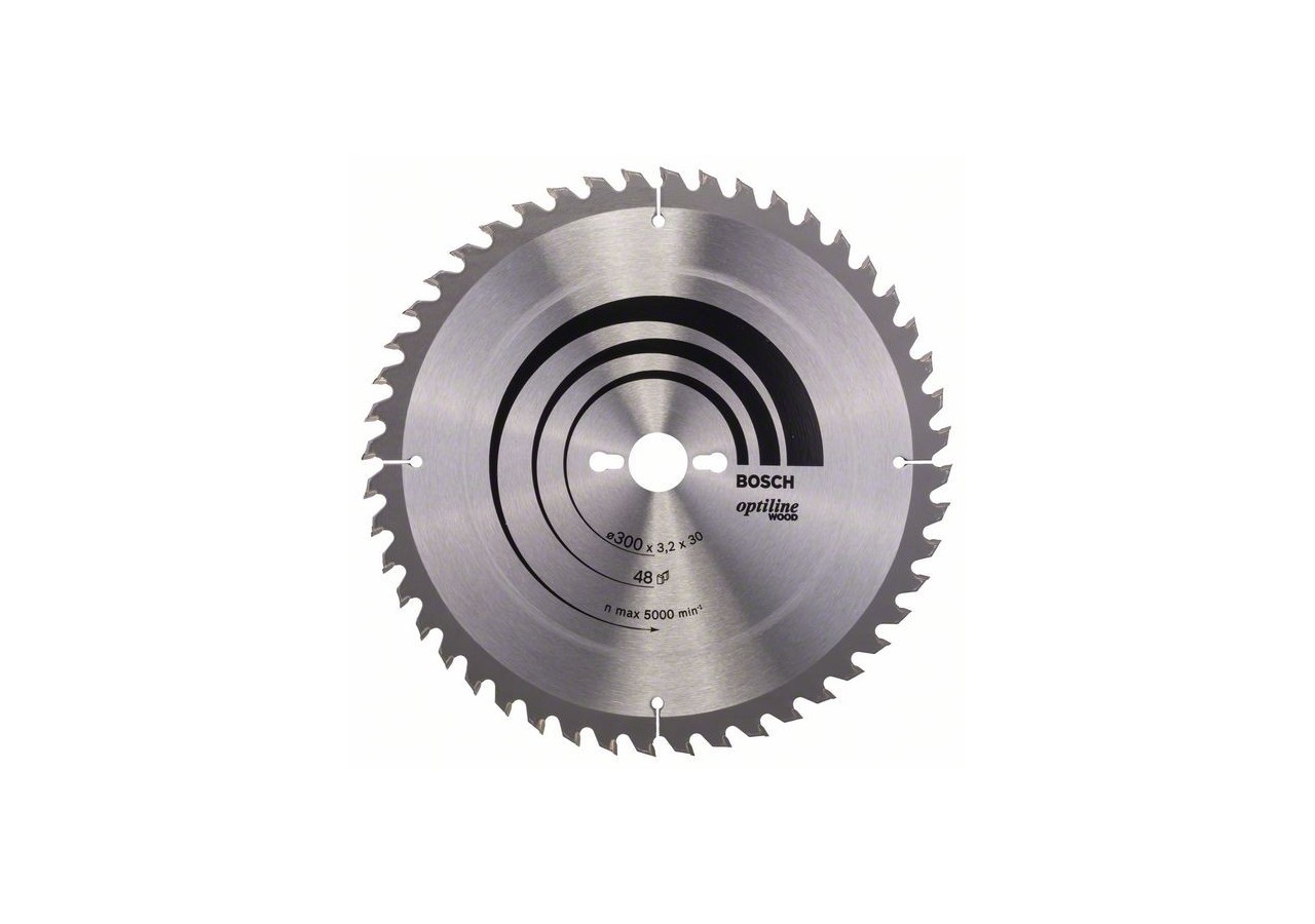 Lame de scie circulaire Optiline Wood 300 x 30 x 3,2 mm, 48 - 2608640672 - Bosch