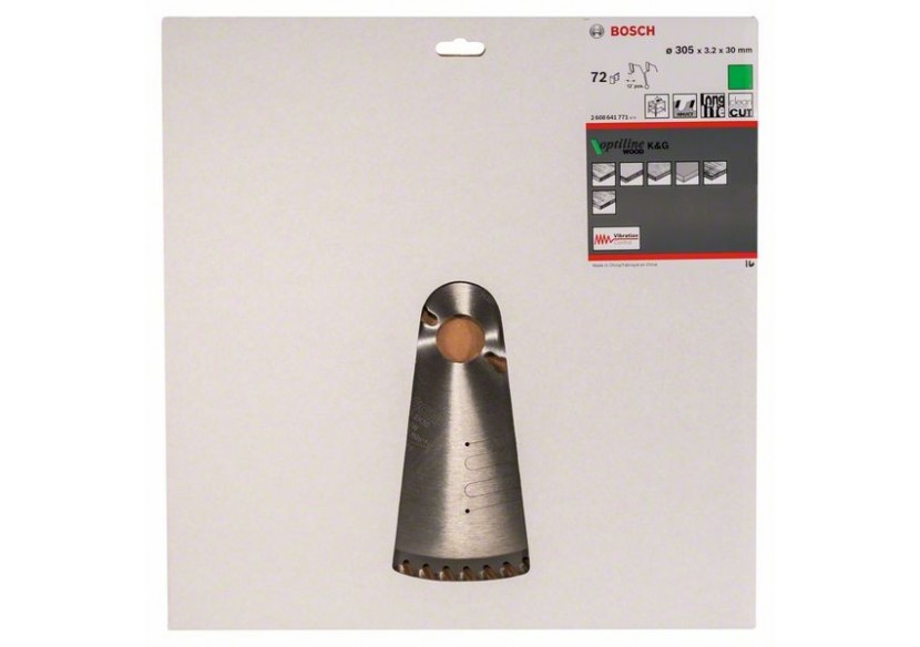 Lame de scie circulaire Optiline Wood 305 x 30 x 3,2 mm, 72 - 2608641771 - Bosch Lame de scie circulaire Optiline Wood 305 x 30 x 3,2 mm, 72 - 2608641771 - Bosch