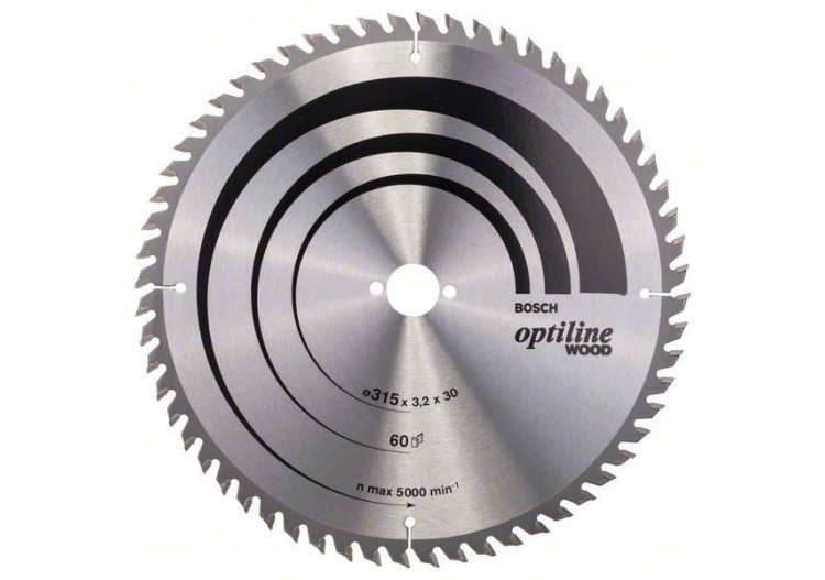 Lame de scie circulaire Optiline Wood 315 x 30 x 3,2 mm, 60 - 2608640651 - Bosch