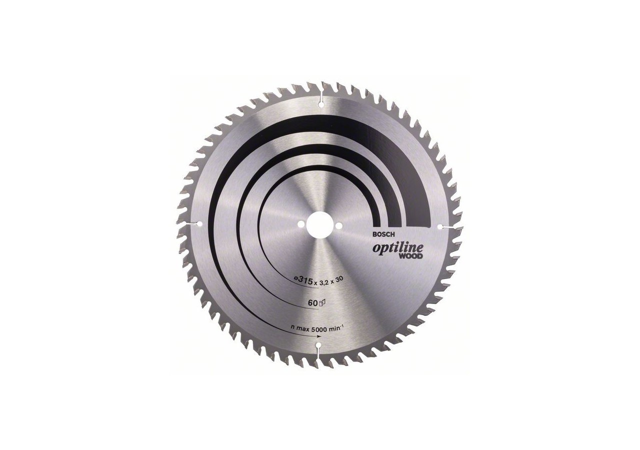 Lame de scie circulaire Optiline Wood 315 x 30 x 3,2 mm, 60 - 2608640651 - Bosch