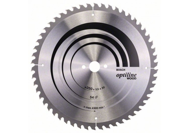 Lame de scie circulaire Optiline Wood 350 x 30 x 3,5 mm, 54 - 2608640674 - Bosch