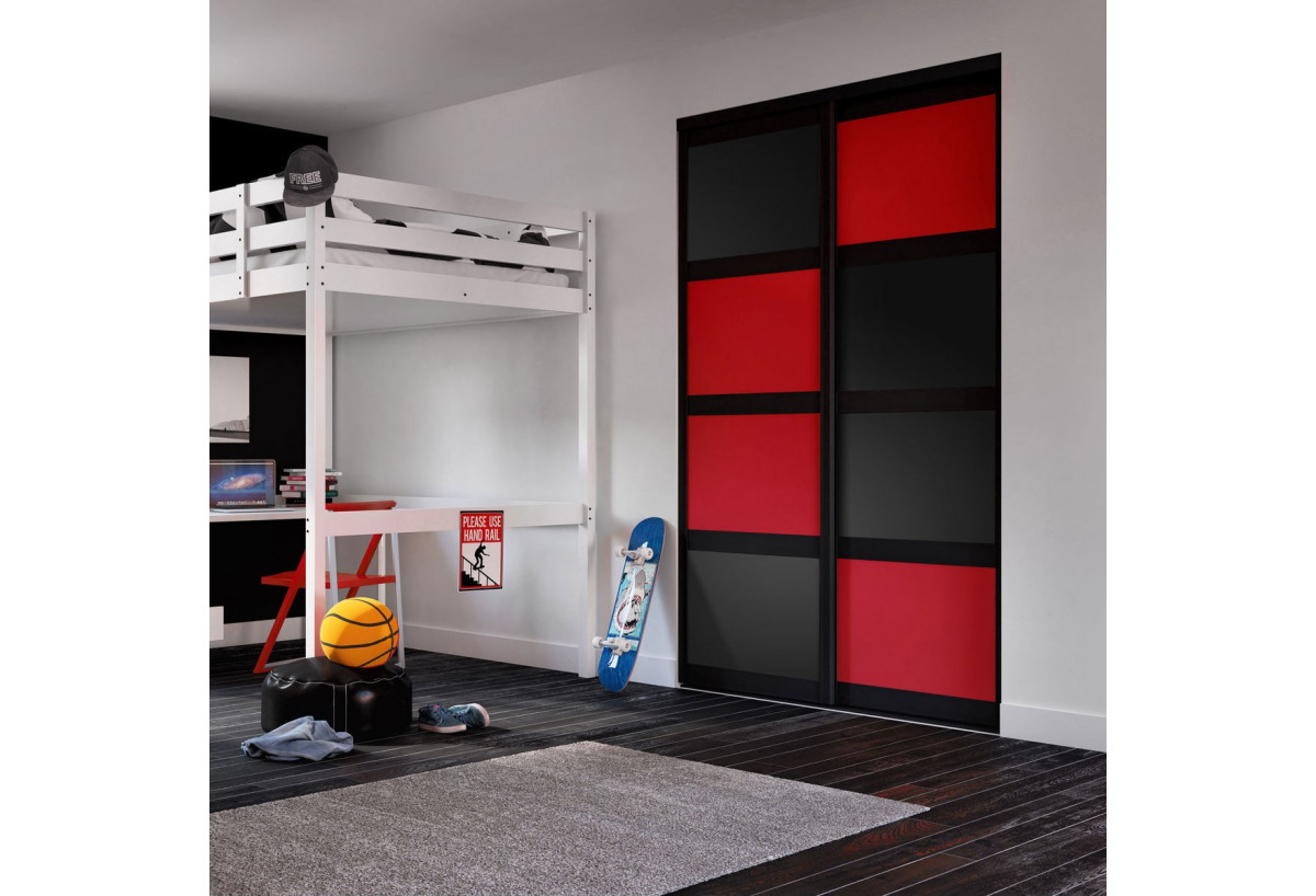 Façade de placard coulissante 2 portes Rio de Janeiro mat - Kazed : Confort'Mat