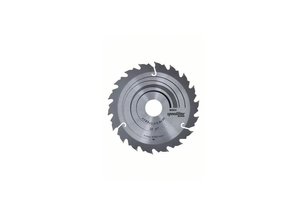 Lame de scie circulaire Speedline Wood 165 x 30 x 2,4 mm, 18 - 2608640789 - Bosch