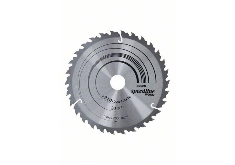 Lame de scie circulaire Speedline Wood 210 x 30 x 2,6 mm, 30 - 2608640803 - Bosch