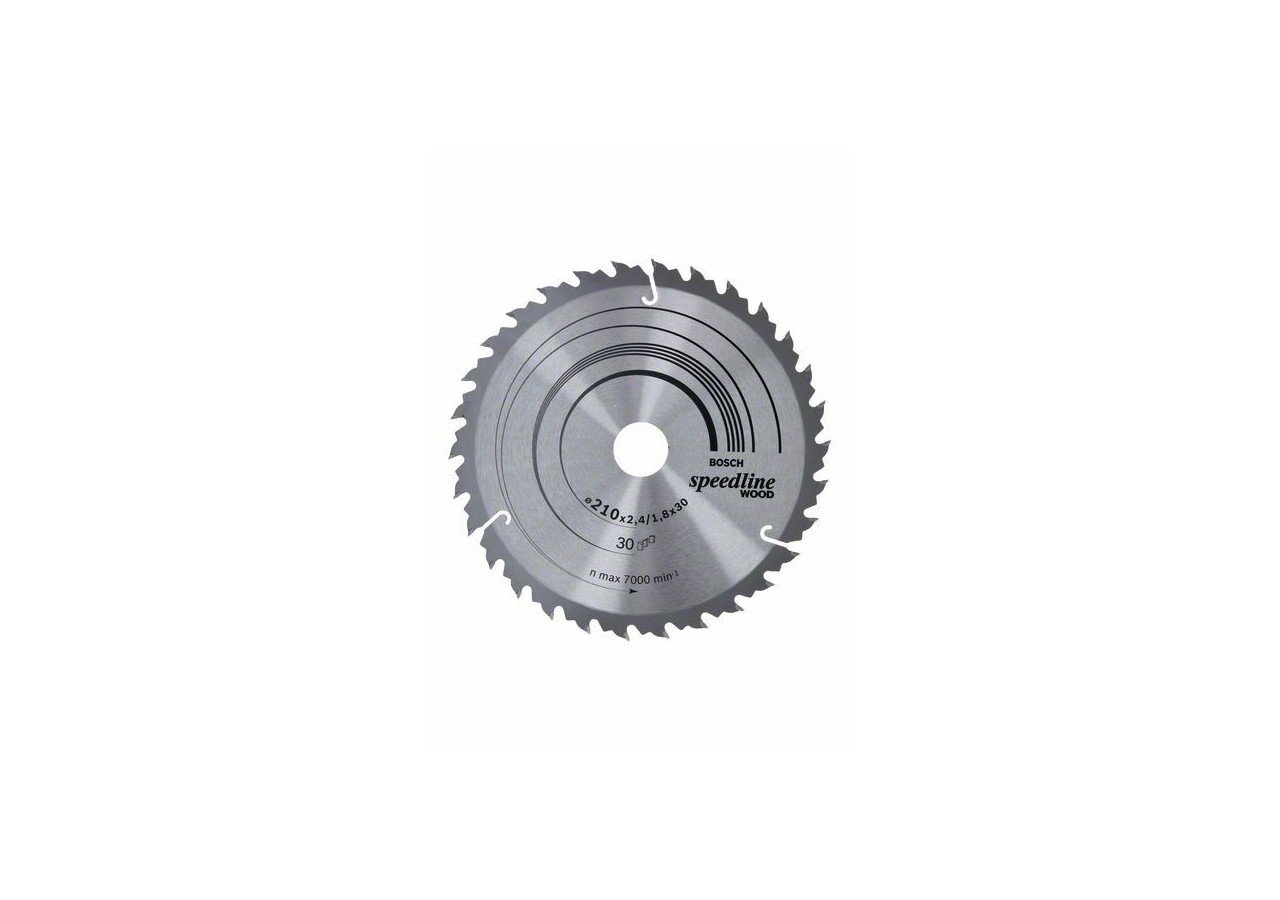 Lame de scie circulaire Speedline Wood 210 x 30 x 2,6 mm, 30 - 2608640803 - Bosch