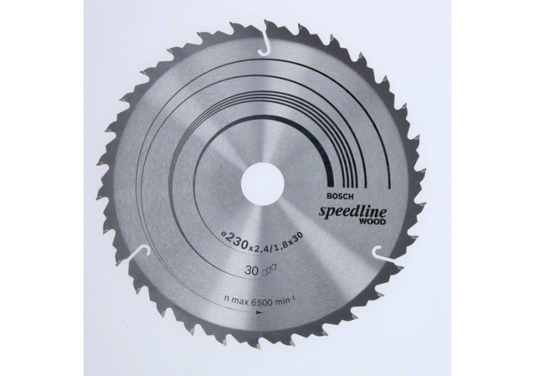 Lame de scie circulaire Speedline Wood 230 x 30 x 2,6 mm, 30 - 2608640805 - Bosch