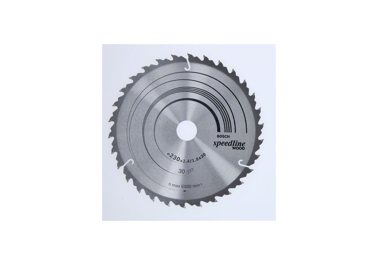 Lame de scie circulaire Speedline Wood 230 x 30 x 2,6 mm, 30 - 2608640805 - Bosch