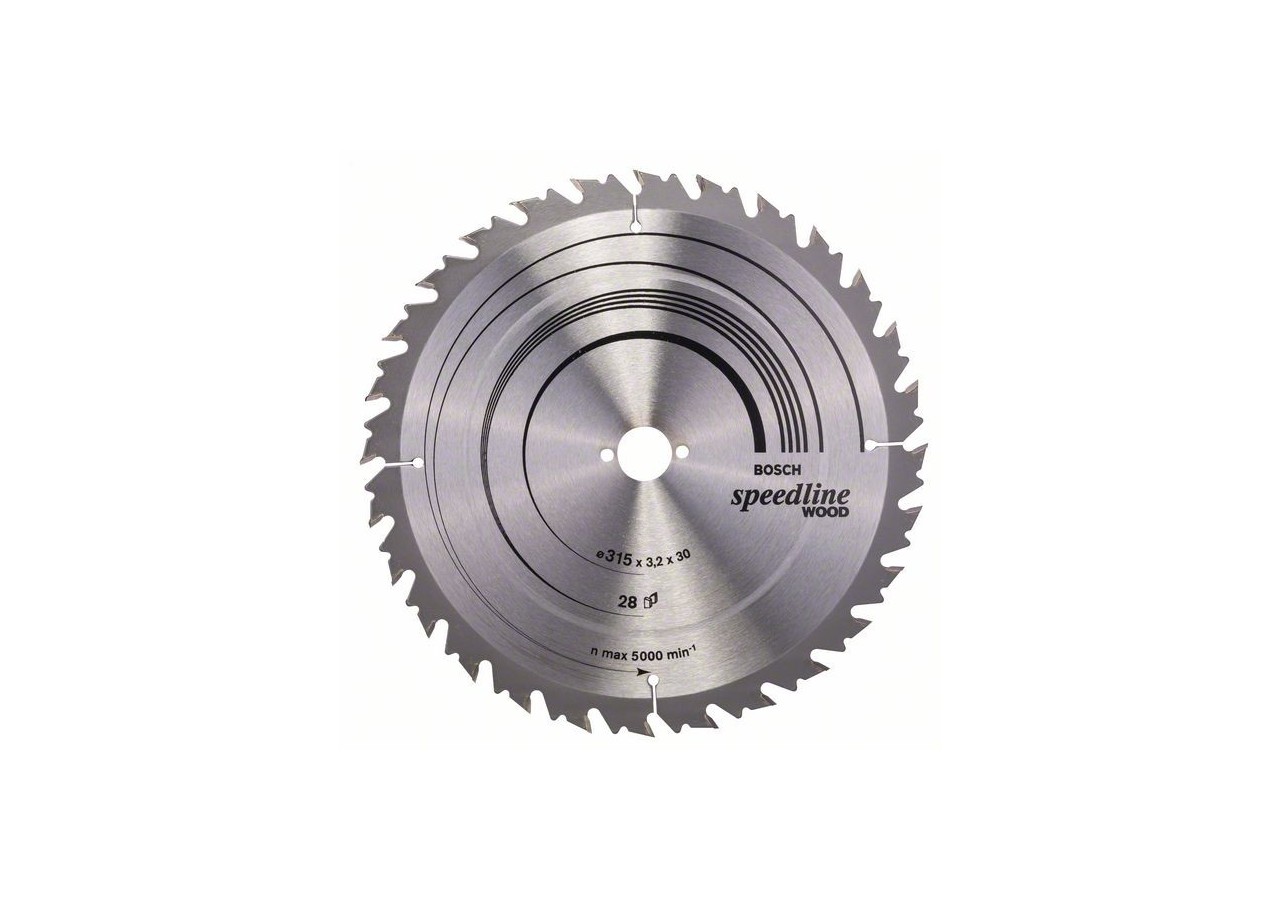 Lame de scie circulaire Speedline Wood 315 x 30 x 3,2 mm, 28 - 2608640682 - Bosch
