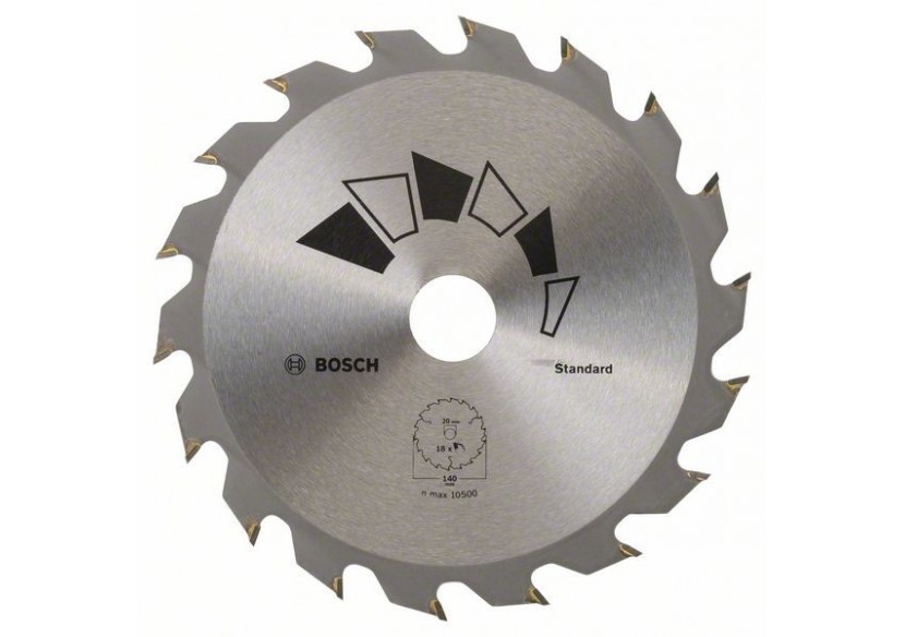 Lame de scie circulaire STANDARD D : 140 mm  Alésage : 20 mm  Dents : 18 - 2609256B54 - Bosch Lame de scie circulaire STANDARD D : 140 mm  Alésage : 20 mm  Dents : 18 - 2609256B54 - Bosch