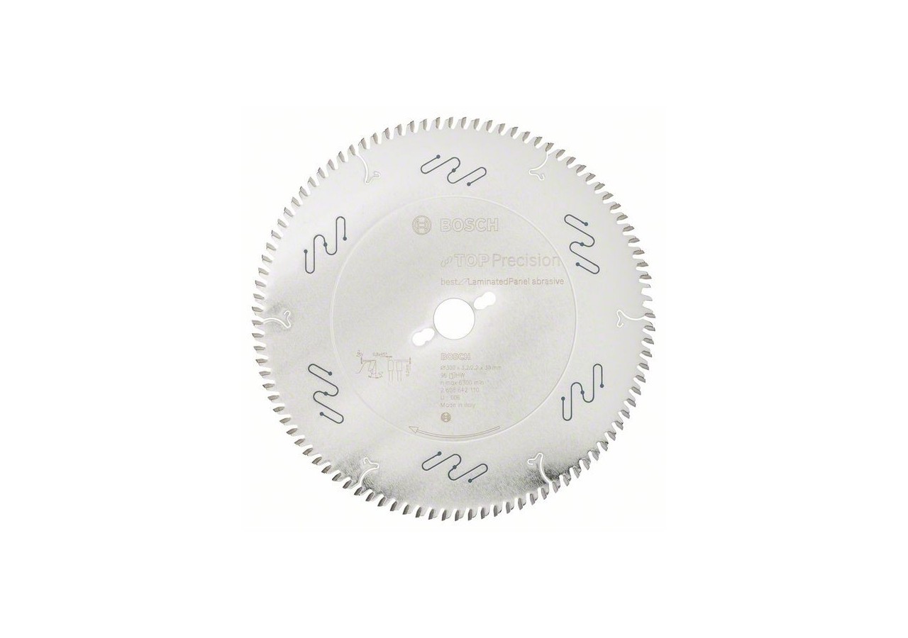 Lame scie circulaire Best Panneaux Laminés Abrasifs 300x30x3,2mm  96D - 2608642110 - Bosch