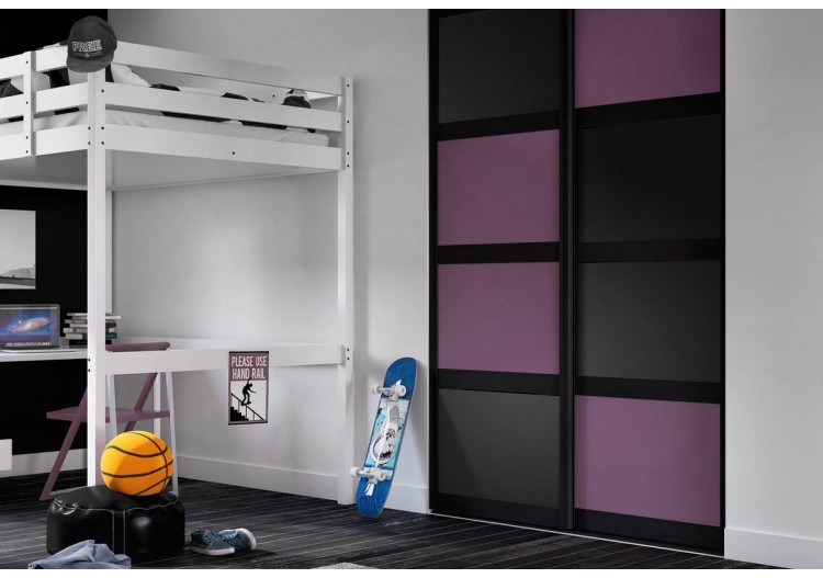 Façade de placard coulissante 2 portes Rio de Janeiro mat - Kazed : Confort'Mat