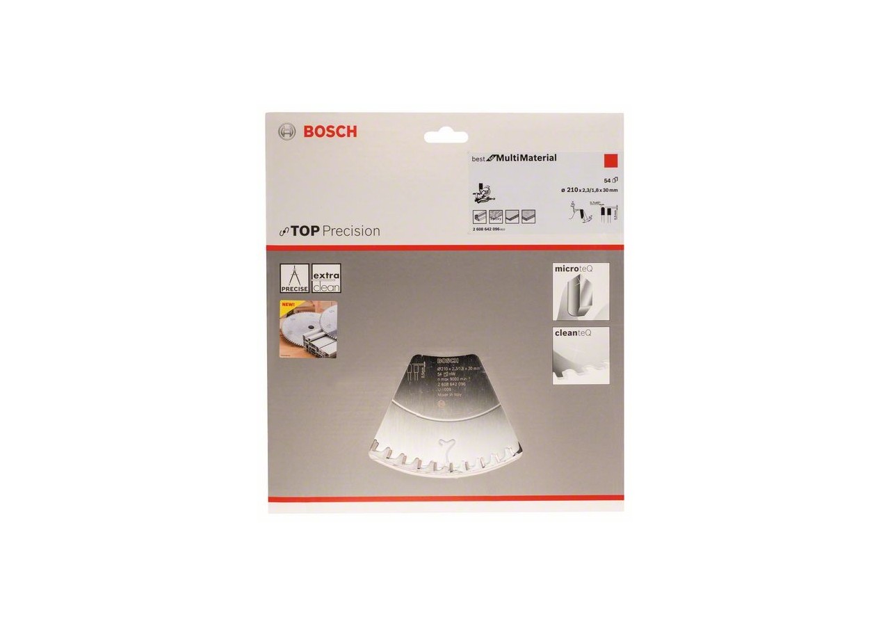 Lame de scie circulaire Top Precision Best for Multi Material 210 x 30 x 2,3 mm, 54 - 2608642096 - Bosch