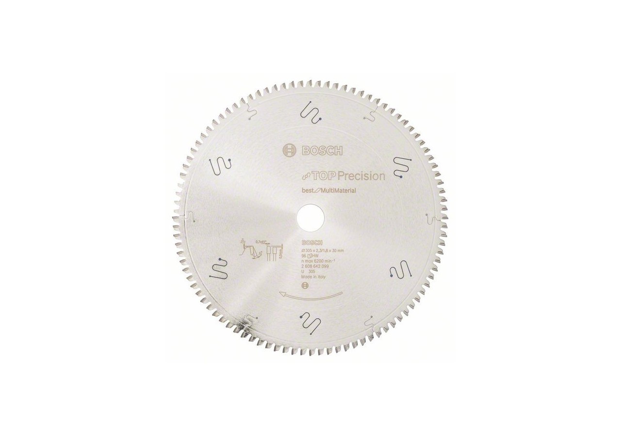 Lame de scie circulaire Top Precision Best for Multi Material 305 x 30 x 2,3 mm, 96 - 2608642099 - Bosch