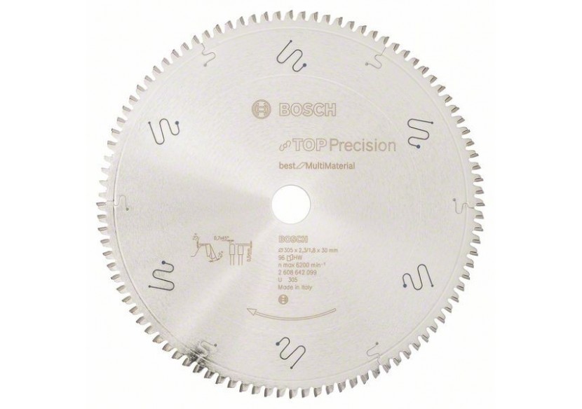 Lame de scie circulaire Top Precision Best for Multi Material 305 x 30 x 2,3 mm, 96 - 2608642099 - Bosch Lame de scie circulaire Top Precision Best for Multi Material 305 x 30 x 2,3 mm, 96 - 2608642099 - Bosch