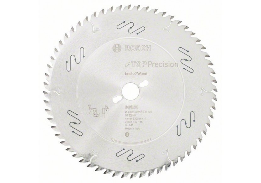 Lame de scie circulaire Top Precision Best for Wood 300 x 30 x 3,2 mm, 60 - 2608642115 - Bosch Lame de scie circulaire Top Precision Best for Wood 300 x 30 x 3,2 mm, 60 - 2608642115 - Bosch