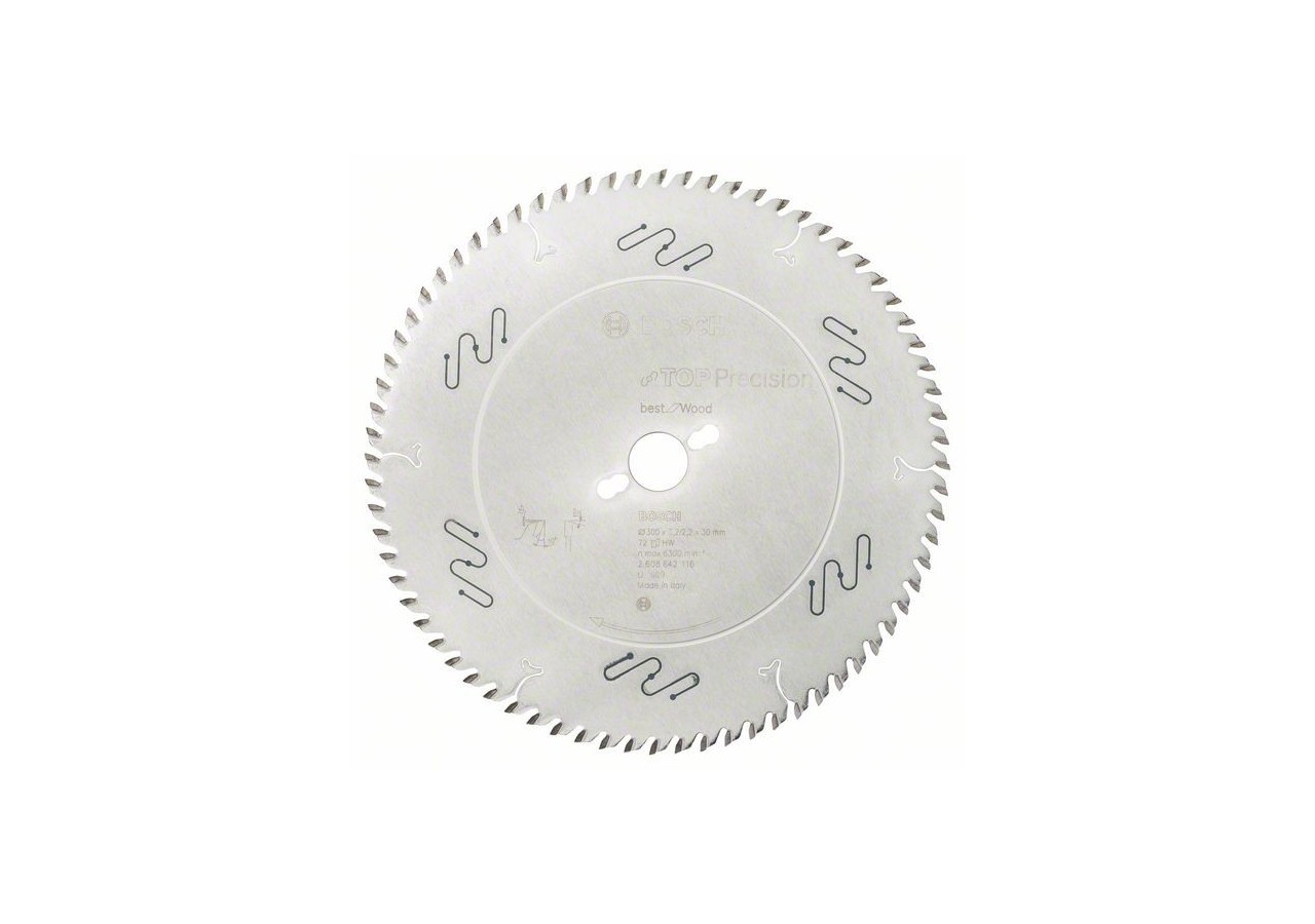 Lame de scie circulaire Top Precision Best for Wood 300 x 30 x 3,2 mm, 72 - 2608642116 - Bosch