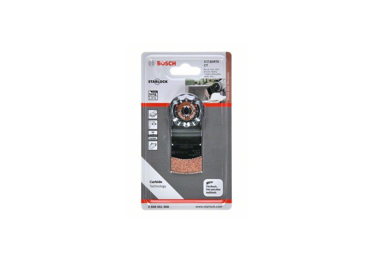 Doigt de ponçage Starlock Concr.Carbure Abrasifs/Joints  20x20mm G50  AIZ32RT5 - 2608661868 - Bosch