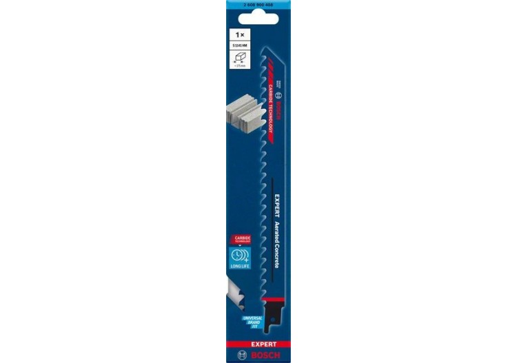 Lame de scie sabre Expert 'Aerated Concrete' S 1141 HM 1 pce - 2608900408 - Bosch