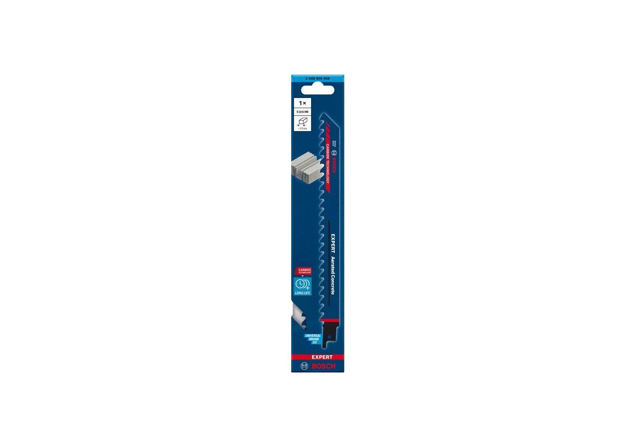 Lame de scie sabre Expert 'Aerated Concrete' S 1141 HM 1 pce - 2608900408 - Bosch
