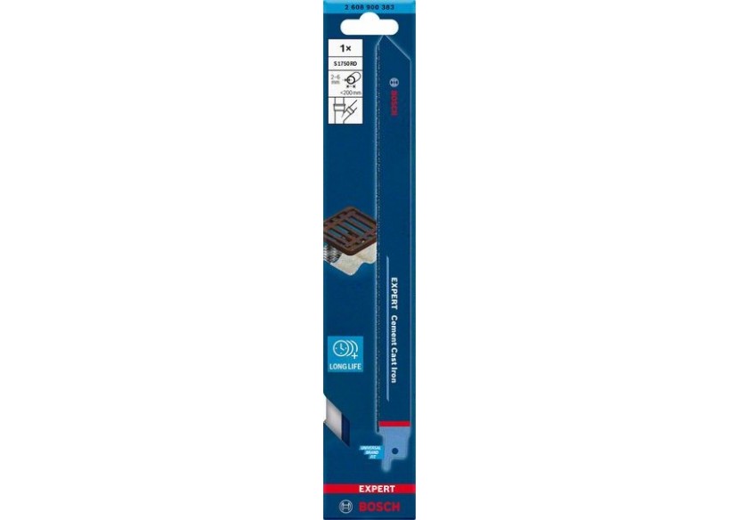 Lame de scie sabre Expert 'Cement Cast Iron' S 1750 RD 1 pce - 2608900383 - Bosch Lame de scie sabre Expert 'Cement Cast Iron' S 1750 RD 1 pce - 2608900383 - Bosch