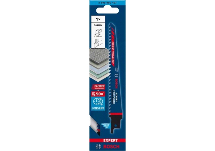Lame de scie sabre Expert 'Fiber Plaster' S 641 HM 1 pce - 2608900407 - Bosch Lame de scie sabre Expert 'Fiber Plaster' S 641 HM 1 pce - 2608900407 - Bosch