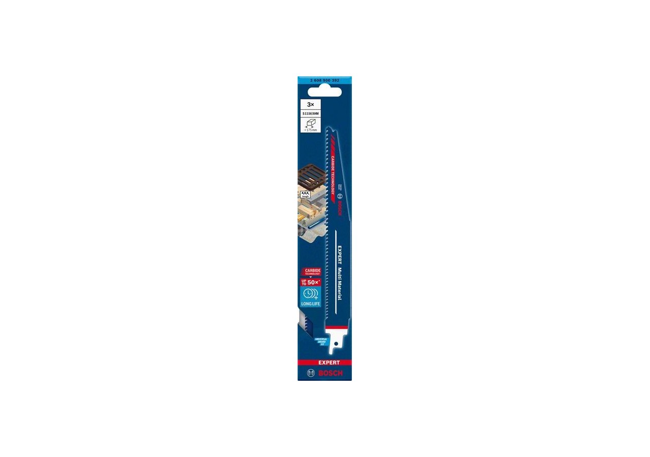 Lame de scie sabre Expert 'Multi Material' S 1156 XHM 3 pces - 2608900392 - Bosch