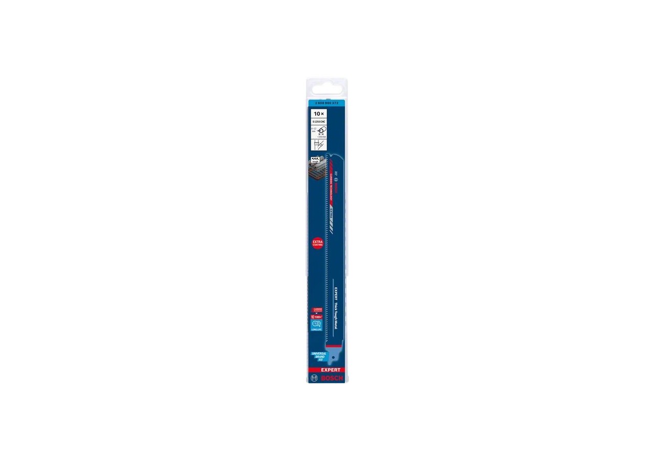 Lame de scie sabre Expert 'Thick Tough Metal' S 1255 CHC, 10 pces - 2608900372 - Bosch