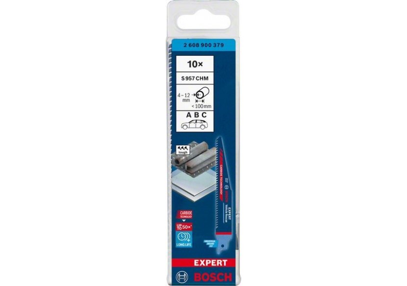 Lame de scie sabre Expert 'Vehicle Rescue' S 957 CHM 10 pces - 2608900379 - Bosch Lame de scie sabre Expert 'Vehicle Rescue' S 957 CHM 10 pces - 2608900379 - Bosch