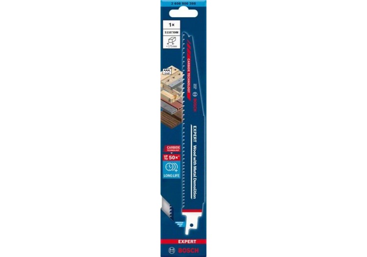 Lame de scie sabre Expert 'Wood with Metal Demolition' S 1167 XHM 1 pce - 2608900398 - Bosch