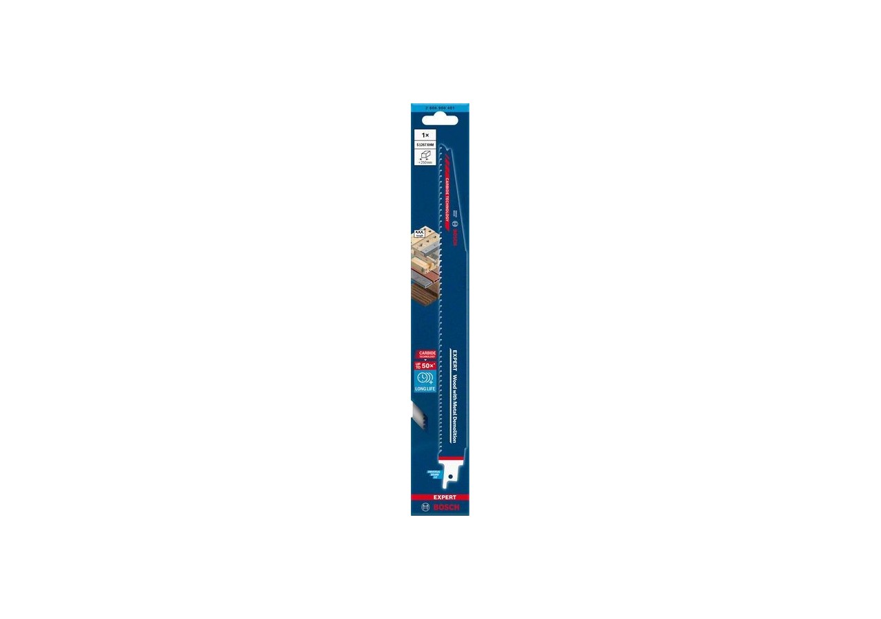 Lame de scie sabre Expert 'Wood with Metal Demolition' S 1267 XHM 1 pce - 2608900401 - Bosch