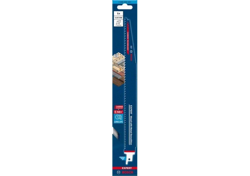 Lame de scie sabre Expert 'Wood with Metal Demolition' S 1267 XHM 1 pce - 2608900401 - Bosch Lame de scie sabre Expert 'Wood with Metal Demolition' S 1267 XHM 1 pce - 2608900401 - Bosch