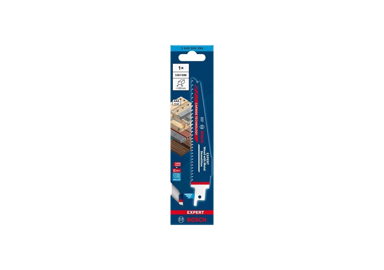 Lame de scie sabre Expert 'Wood with Metal Demolition' S 967 XHM 1 pce - 2608900396 - Bosch